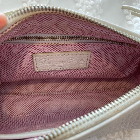Dooney & Bourke mini barrel cream white pebbled leather bag small purse - Picture 8 of 15